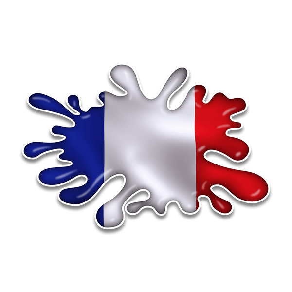 Autocollants: Splash Drapeau