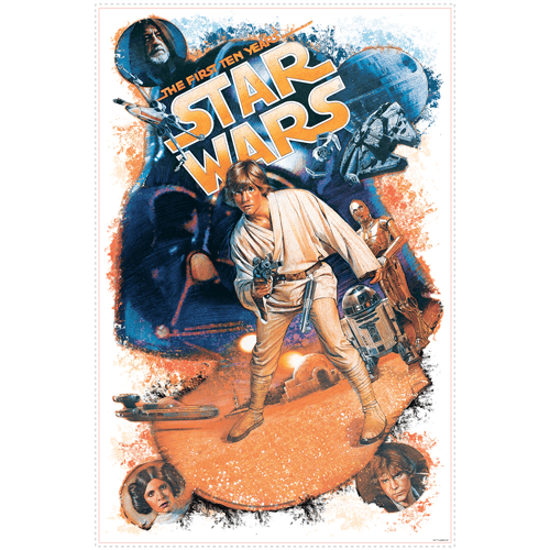 Stickers muraux: Star Wars Retro Luke Skywalker