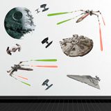 Stickers muraux: Navires Star Wars classiques 3