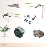 Stickers muraux: Navires Star Wars classiques 4