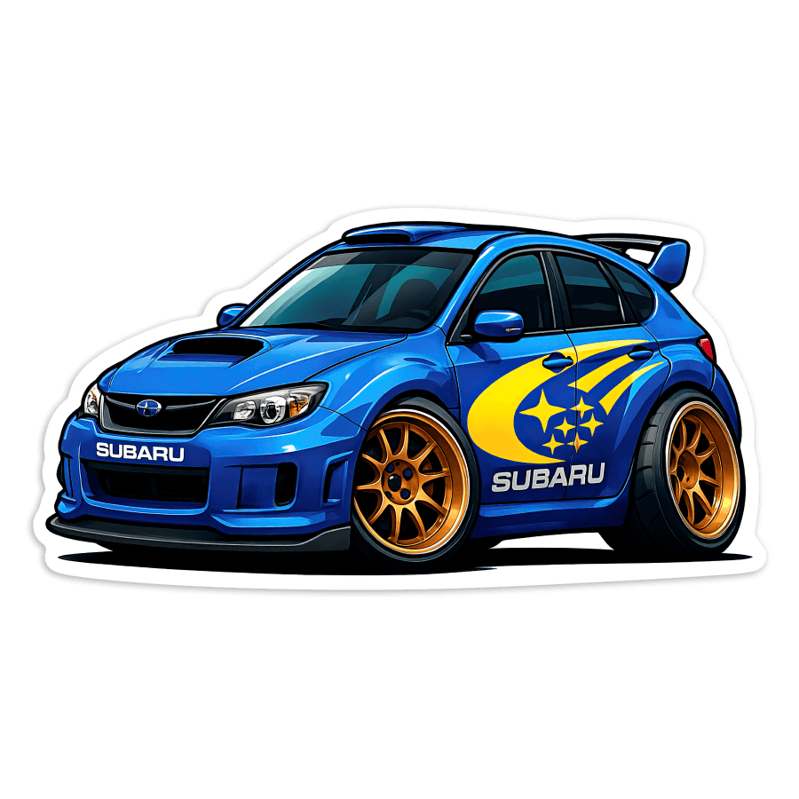 Autocollants: Subaru WRX STI Hatchback Rallye