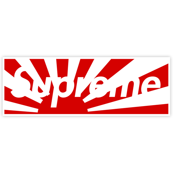 Autocollants: Supreme drapeau japonais