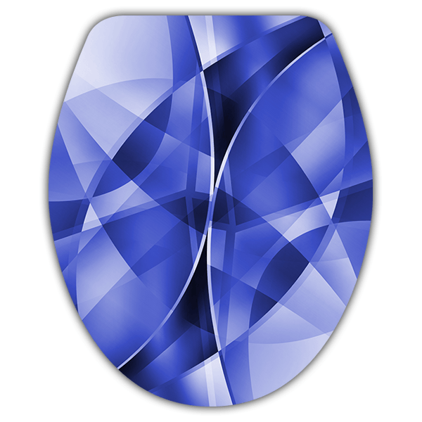 Stickers muraux: couvercle wc Abstrait bleu