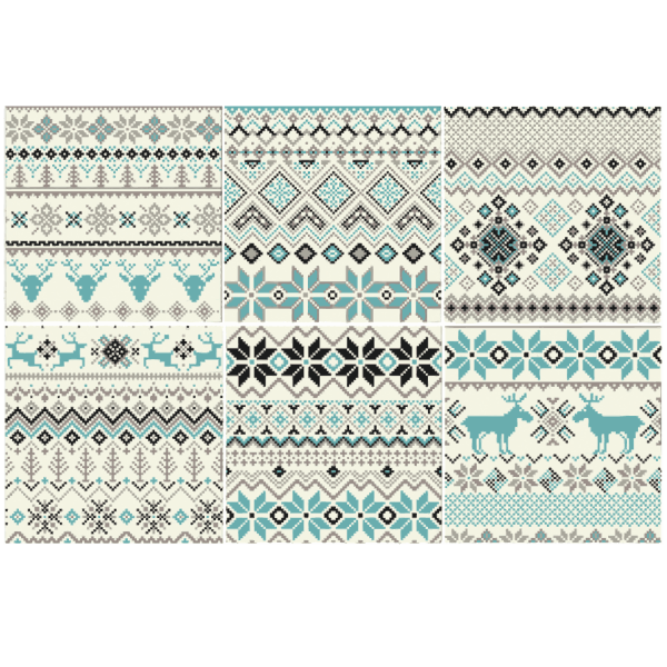 Stickers muraux: Kit 48 stickers pour Carrelage hiver