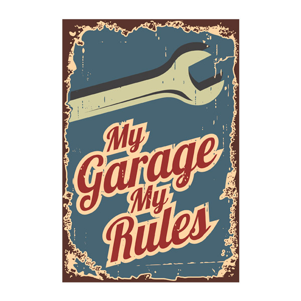 Stickers muraux: My Garage my Rules
