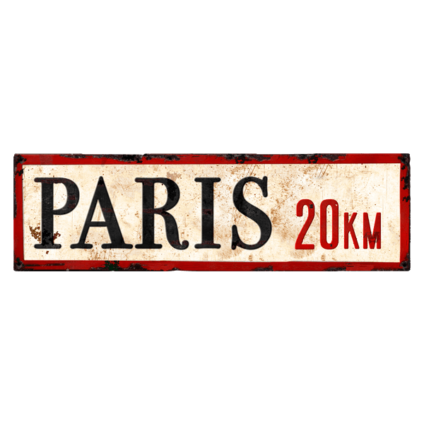 Stickers muraux: Paris 20 km