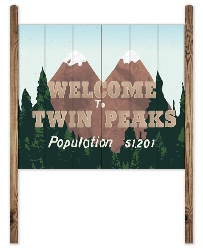 Stickers muraux: Wood Sign Twin Peaks