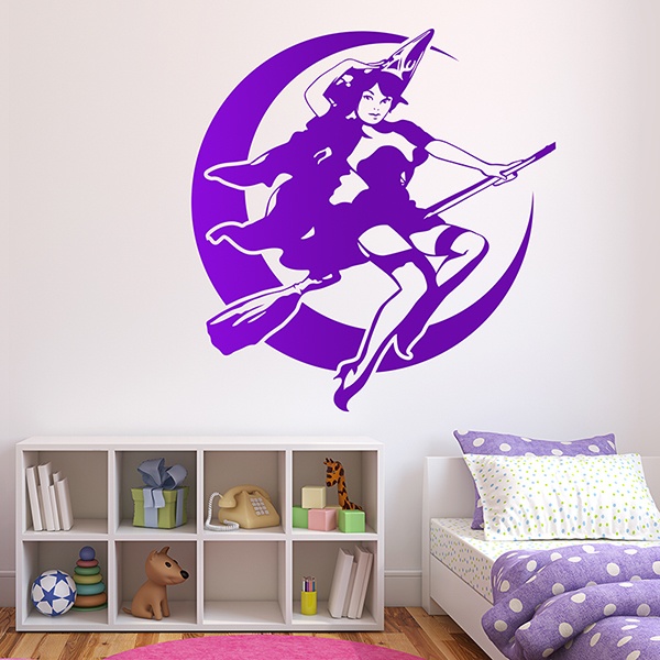Stickers muraux: bruja pin up
