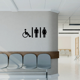 Stickers muraux: WC Mixto personnes handicapées 4
