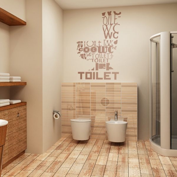 Stickers muraux: Toilet langues