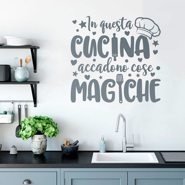 Sticker Mural Cuisine Magique en italien