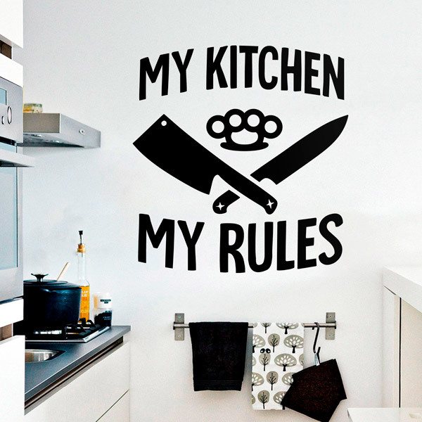 Stickers muraux: My Kitchen my Rules