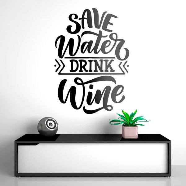 Stickers muraux: Save Water Drink Wine