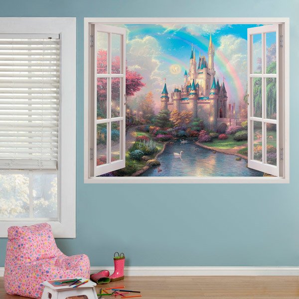 Stickers pour enfants: Château Disney et la Fée Clochette