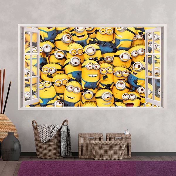 Stickers muraux: Des milliers de Minions