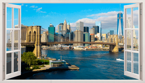 Stickers muraux: Panorama de Skyline New York