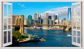 Stickers muraux: Skyline panoramique New York 5