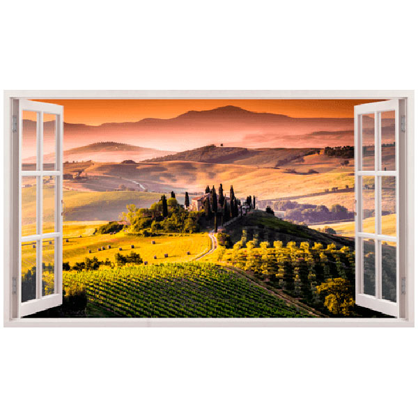 Stickers muraux: Panorama de Toscane italien