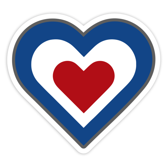 Autocollants: Cœur Mods RAF Style Rétro