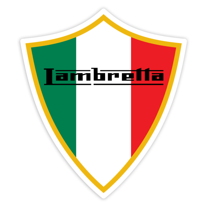 Autocollants: Blason Lambretta drapeau Italie