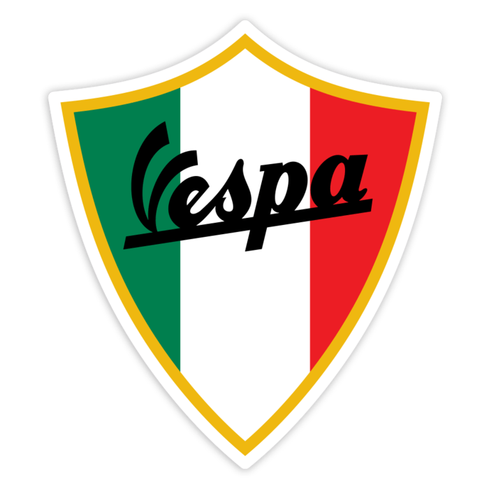 Autocollants: Blason Vespa drapeau Italie