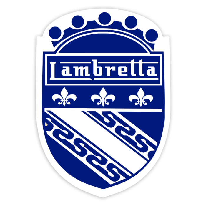 Autocollants: Blason héraldique Lambretta bleu