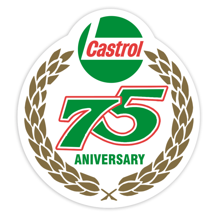 Autocollants: Castrol 75 anniversaire couronne