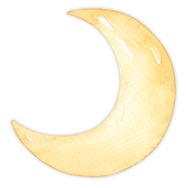 Stickers pour enfants: Aquarelle Lune