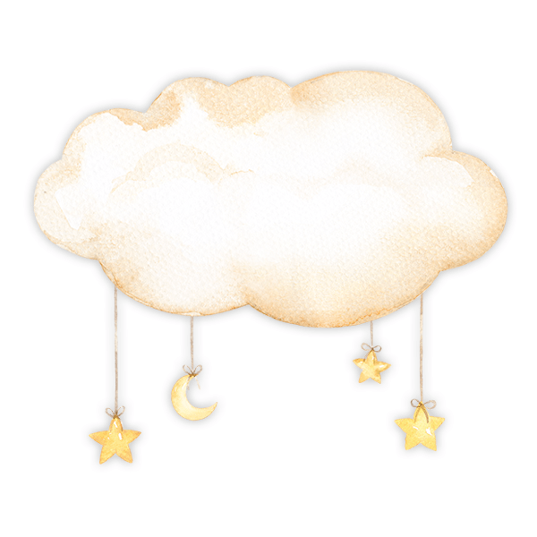 Stickers pour enfants: Nuage de lune et d