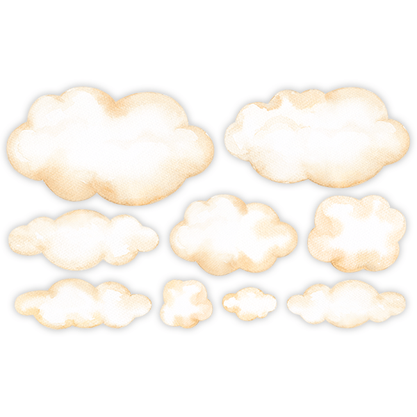 Stickers pour enfants: Kit aquarelle nuages