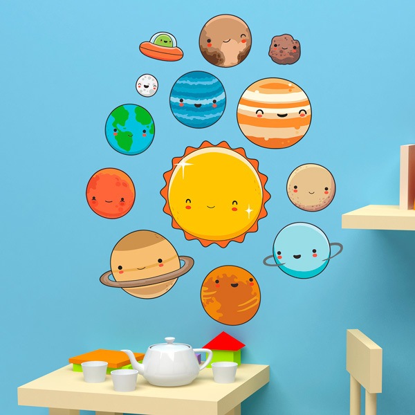 Stickers pour enfants: Kit espace Planètes