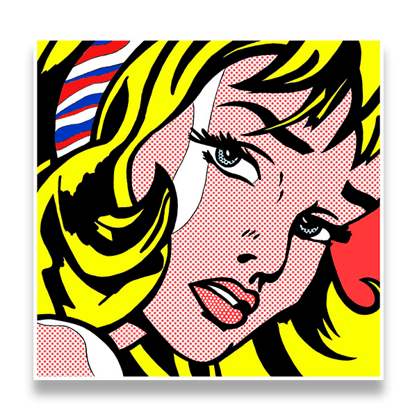 Stickers muraux: Fille, Roy Lichtenstein