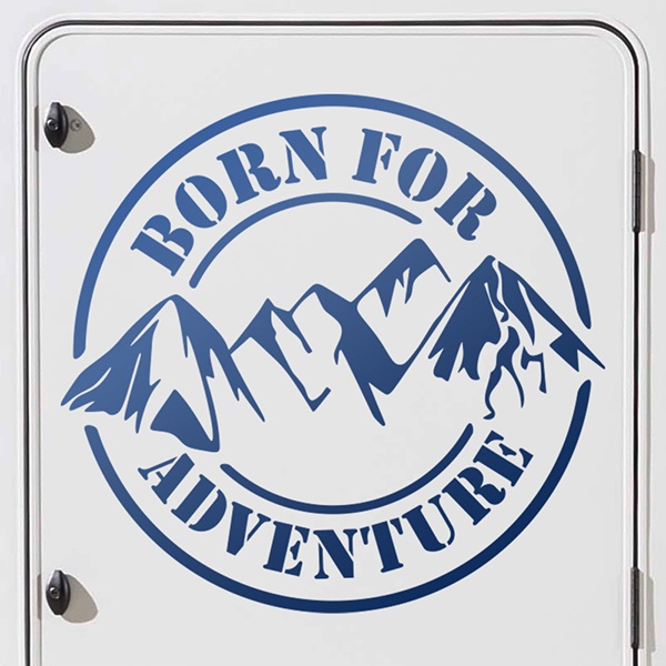 Stickers camping-car: Né pour l'aventure