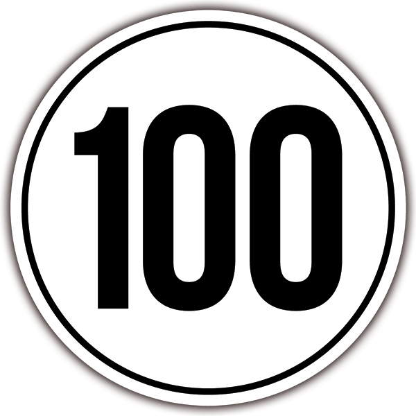 Autocollants: Vitesse 100 km/h
