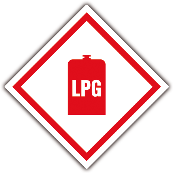 Autocollants: Symboles Danger LPG