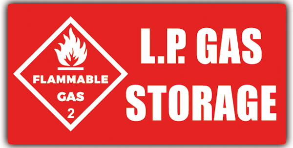 Autocollants: LP GAS Storage