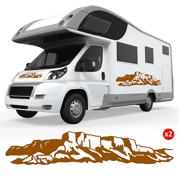 Stickers camping-car: Paysage montagneux