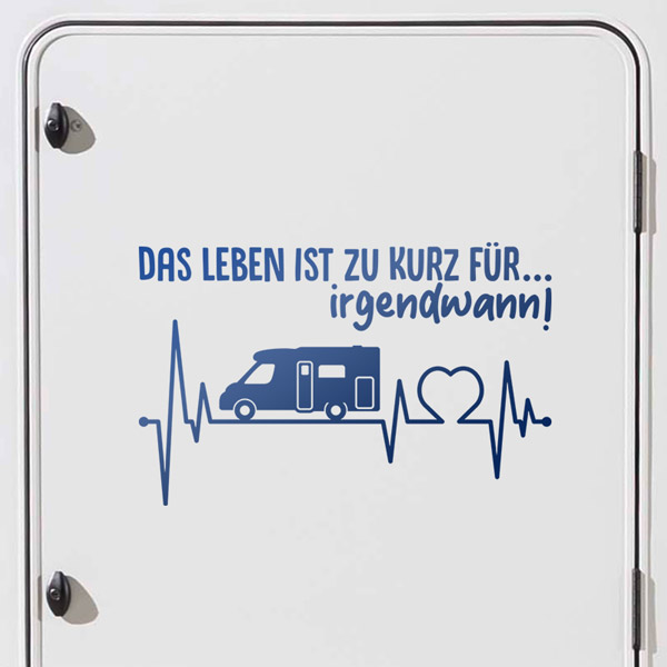 Stickers camping-car: Phrase sur les Caravanes en Allemand