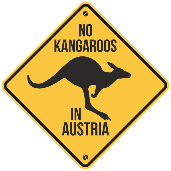 Stickers camping-car: No kangaroos in austria