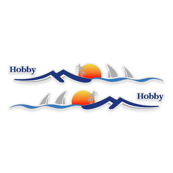 Stickers camping-car: Landscape set sea and beach with sunset