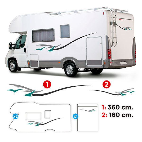 Stickers camping-car: Caravane Kit Mars