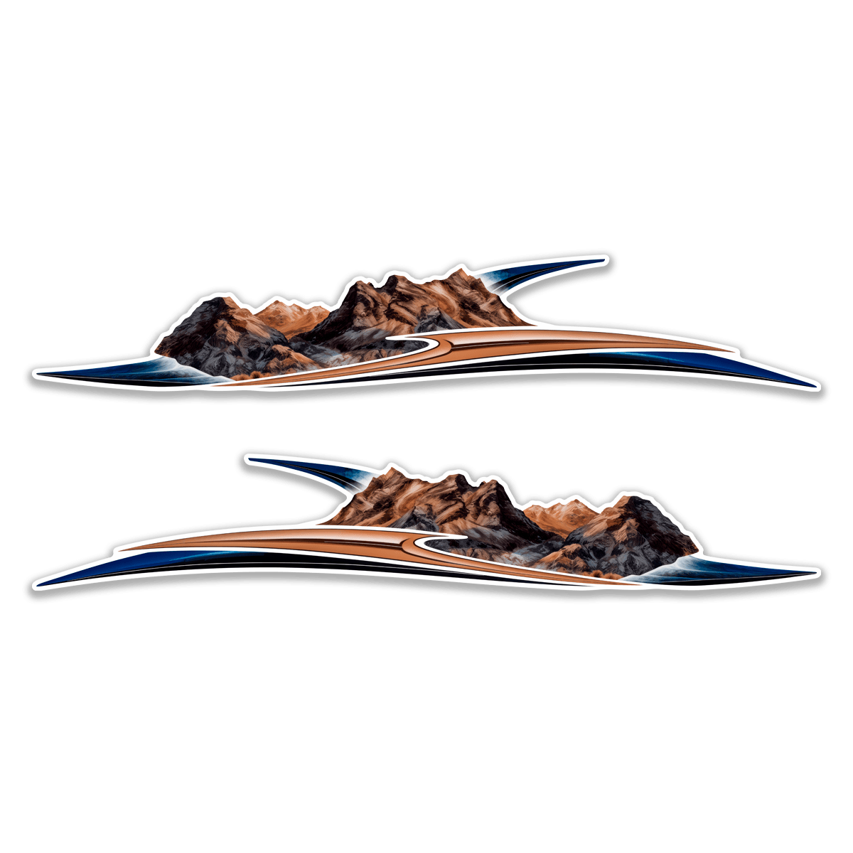 Stickers camping-car: Montagnes tribales