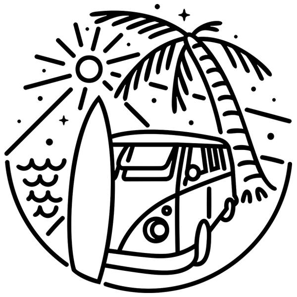 Stickers camping-car: Planche à dessin