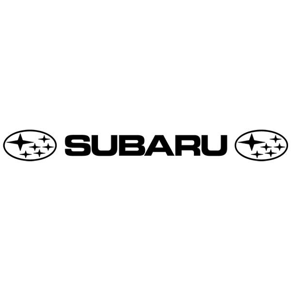 Autocollants: Pare soleil Subaru avec logos