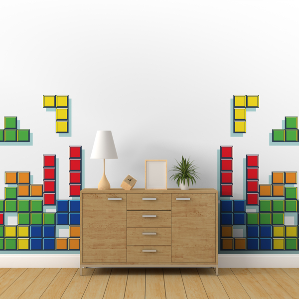 Stickers muraux: Pièces Tetris