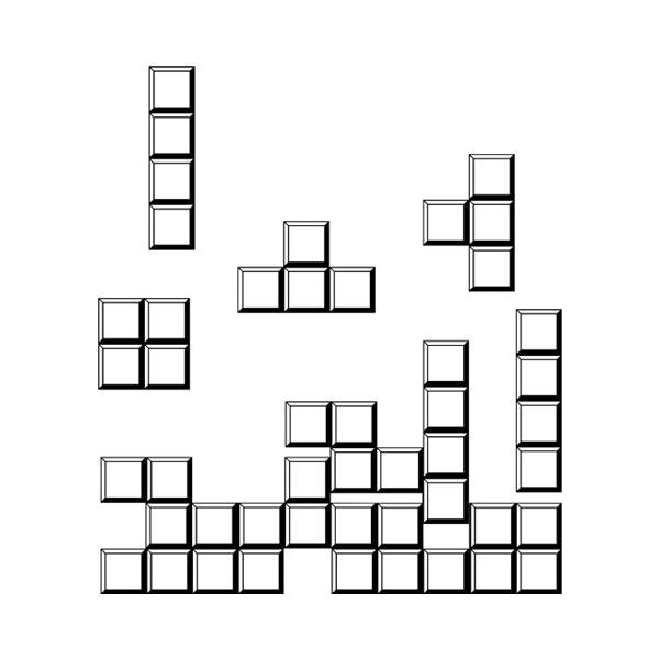Stickers muraux: Tetris puzzle