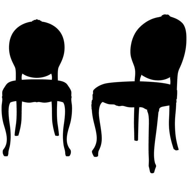 Stickers muraux: Deux chaises vintage