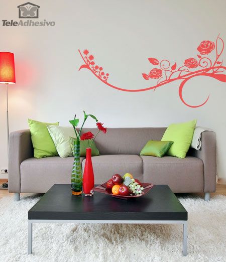 Branche fleurie aux roses 4/5