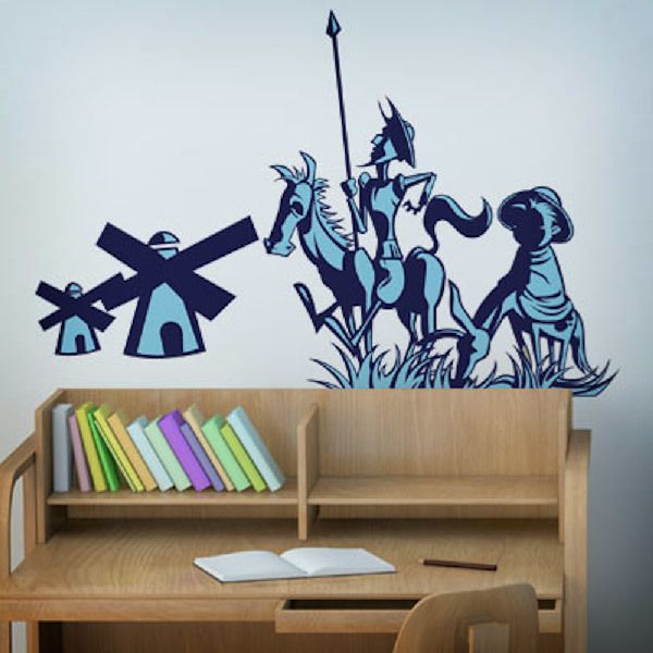 Stickers muraux: Don Quijote y Sancho Panza