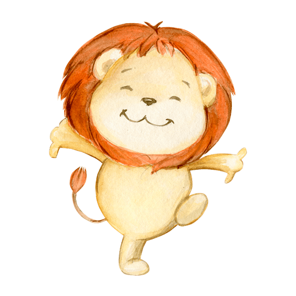 Stickers pour enfants: Lion souriant